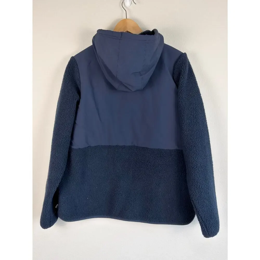 Duluth Trading Company Softmore Fleece Full-Zip Hoodie Jacket Navy